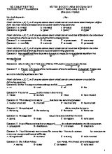 Đề thi học kỳ 1 môn Tiếng Anh Lớp 11 - Năm học 2016-2017 - Trường THPT Thanh Sơn